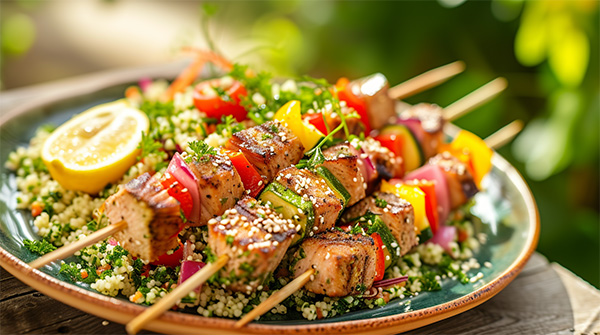 brochettes de thon