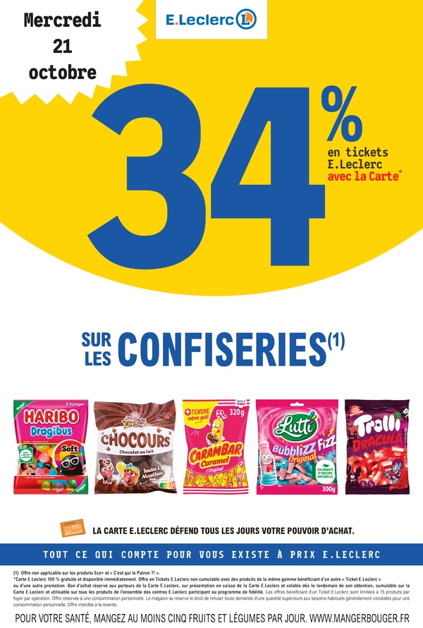 Confiseries — Le 21 octobre 2026 uniquement