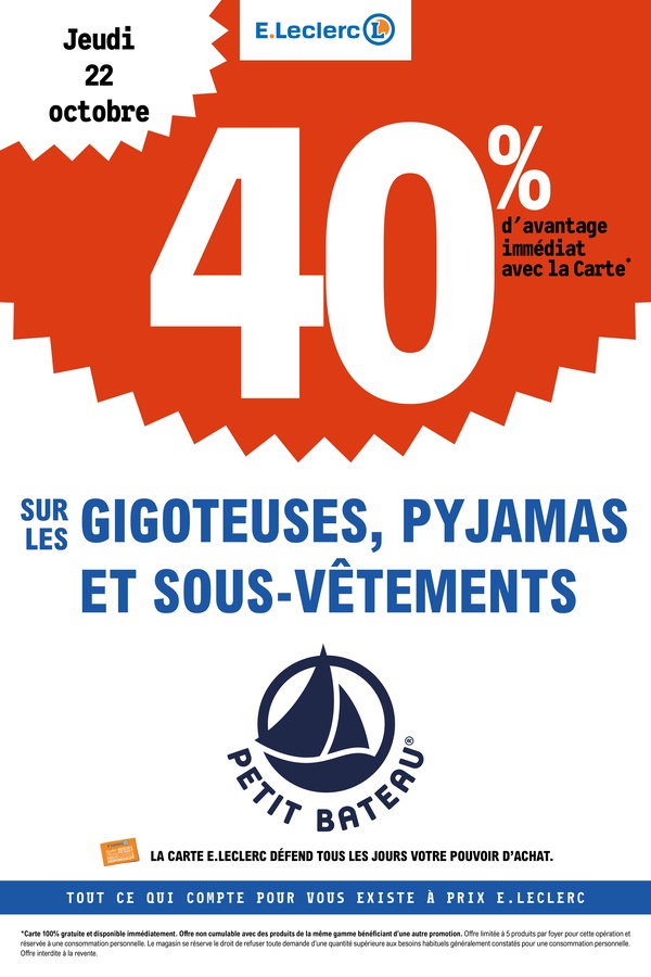 Petit Bateau — Le 22 octobre 2026 uniquement