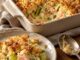 Crumble salé aux poireaux et au saumon, croûte dorée au parmesan